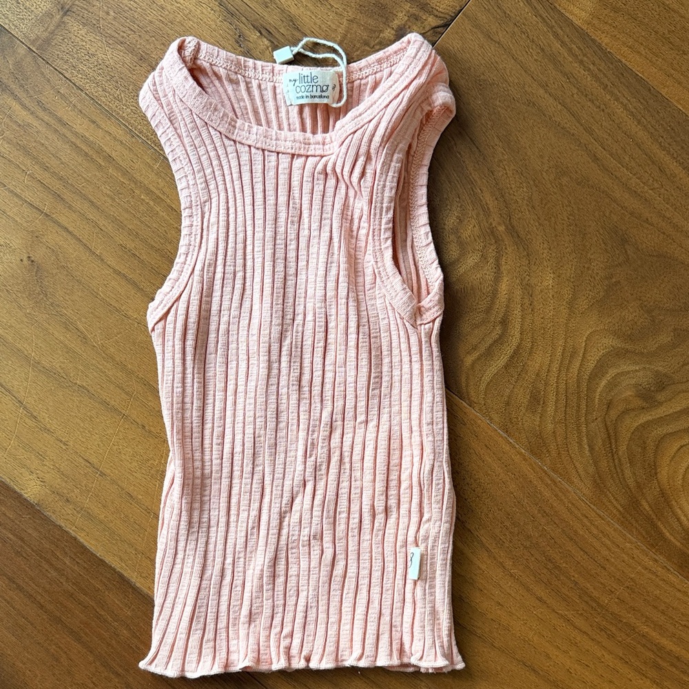 COZMO / my little COZMO made in Barcelona / ribbed pale pink Tank 3T